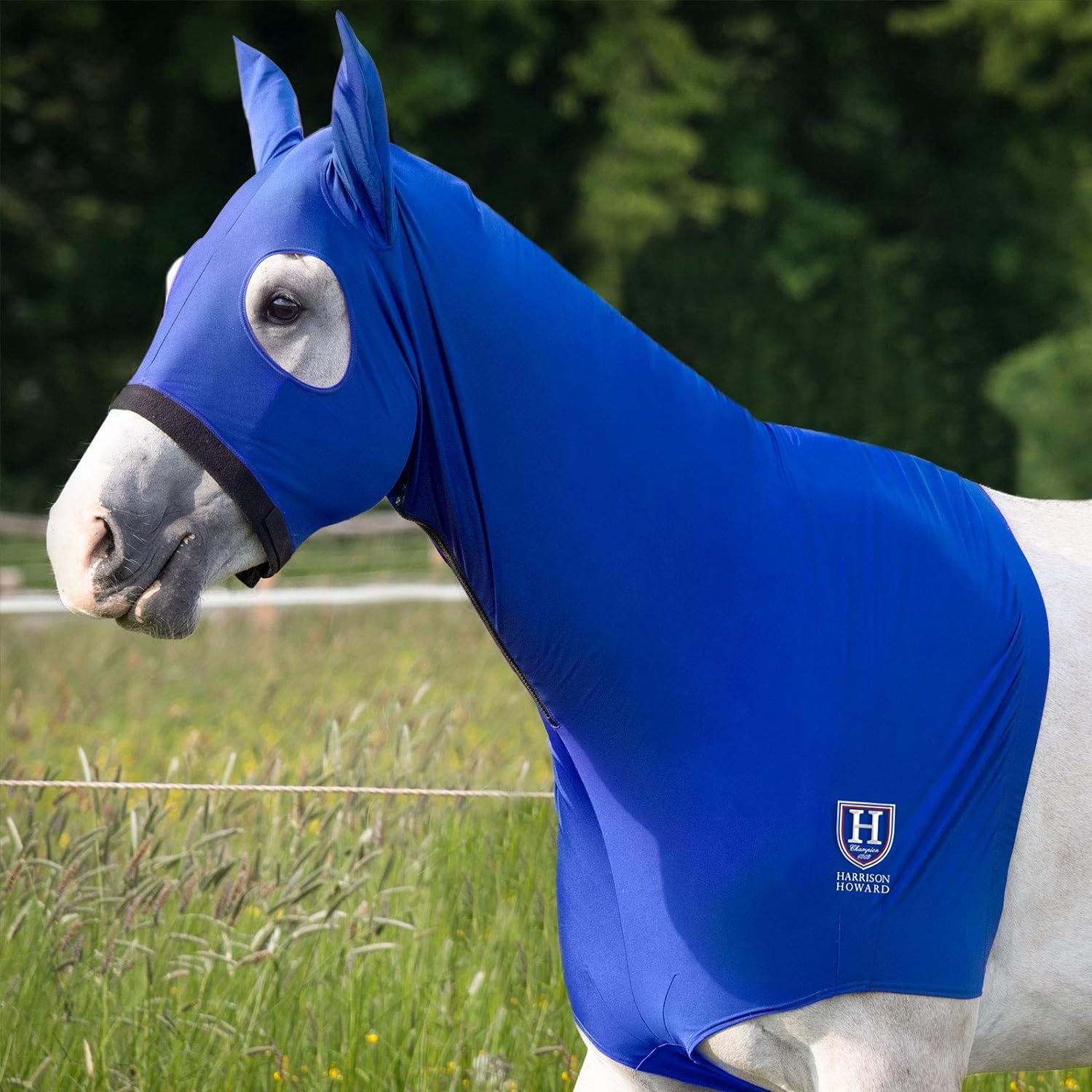 馬用ヘッドフード　ジッパー付き　Horse Hood Stretch