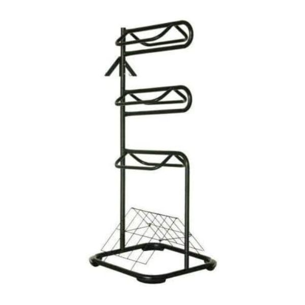 回転式サドルラック・スタンド H68.5 x W30 x D30　Heavy Duty Three Tier Rotatable Saddle Rack Stand