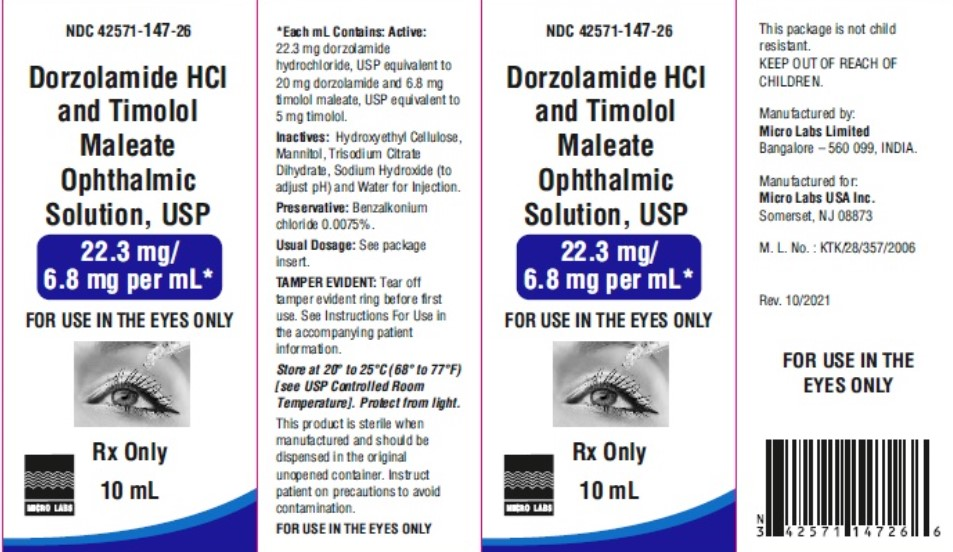 ドルゾラミド 22.3mg/ML + チモロール 6.8mg/ML　点眼液 10ml
